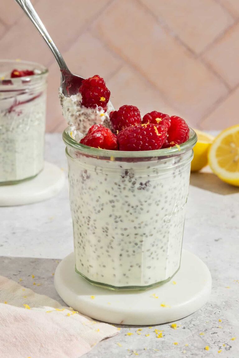 Raspberry Protein Chia Pudding